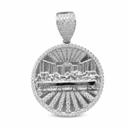 925 Sterling Silver Moissanite Last Supper Pendant 1.34 CTW - view 1 on pure white background