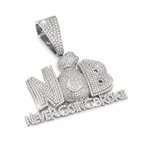 925 Sterling Silver Moissanite Never Go Broke Pendant 5.69 CTW - view 1 on pure white background