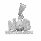 925 Sterling Silver Moissanite Never Go Broke Pendant 5.69 CTW - view 2 on pure white background