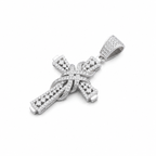 925 Sterling Silver Moissanite Timeless Cross Pendant 1.30 CTW - view 2 on pure white background