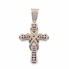 925 Sterling Silver Moissanite Timeless Cross Pendant 1.30 CTW - view 4 on pure white background