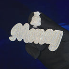 925 Silver Moissanite Custom Money Pendent.