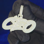 925 Silver Moissanite Custom CEO Pendent.