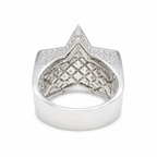925 Sterling Silver Moissanite Star Statement Ring - view 4 on white background