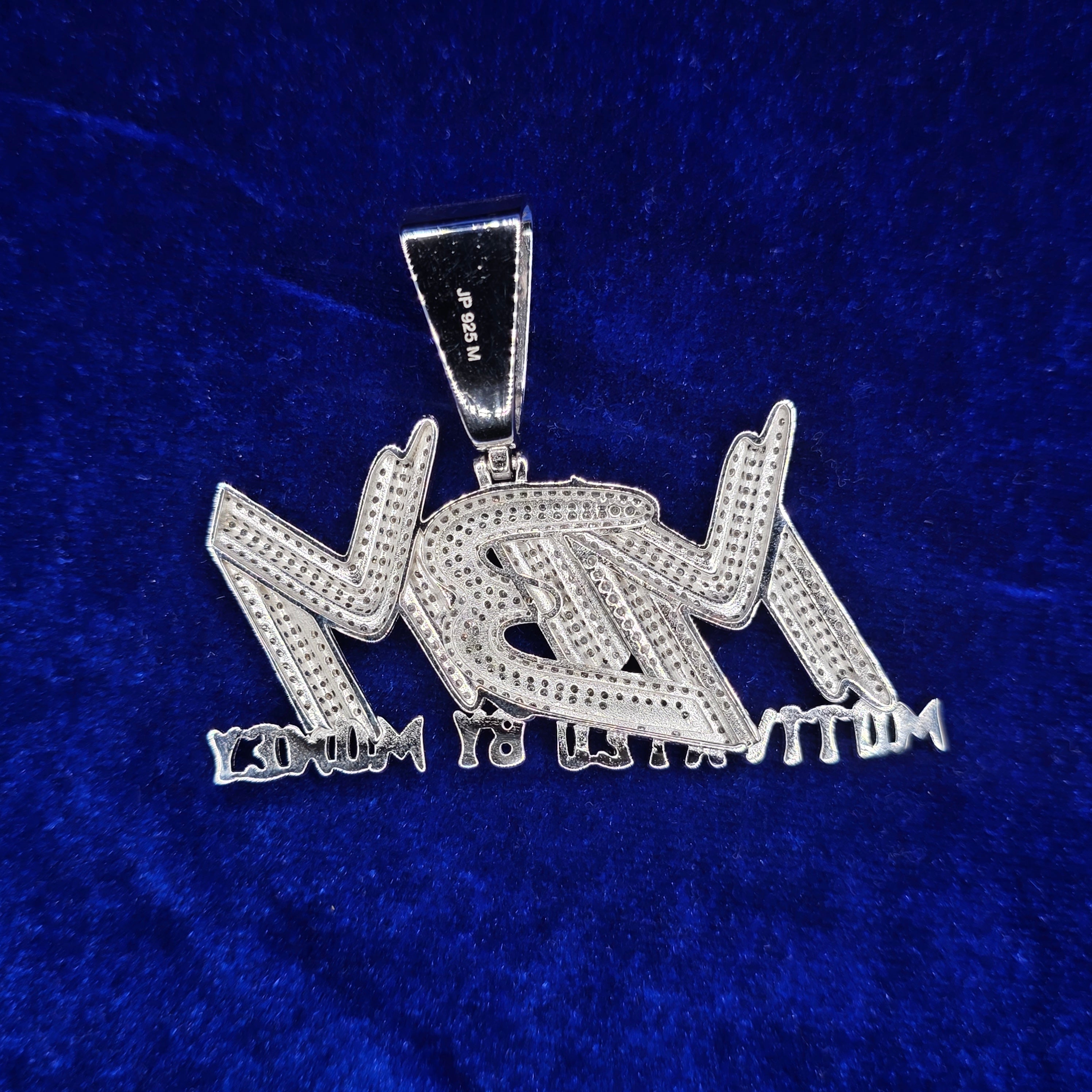 925 Silver Moissanite MBM Custom Pendent.