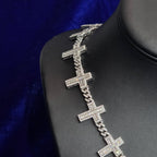Silver Moissanite Cross Necklace at Flawless Jewelry