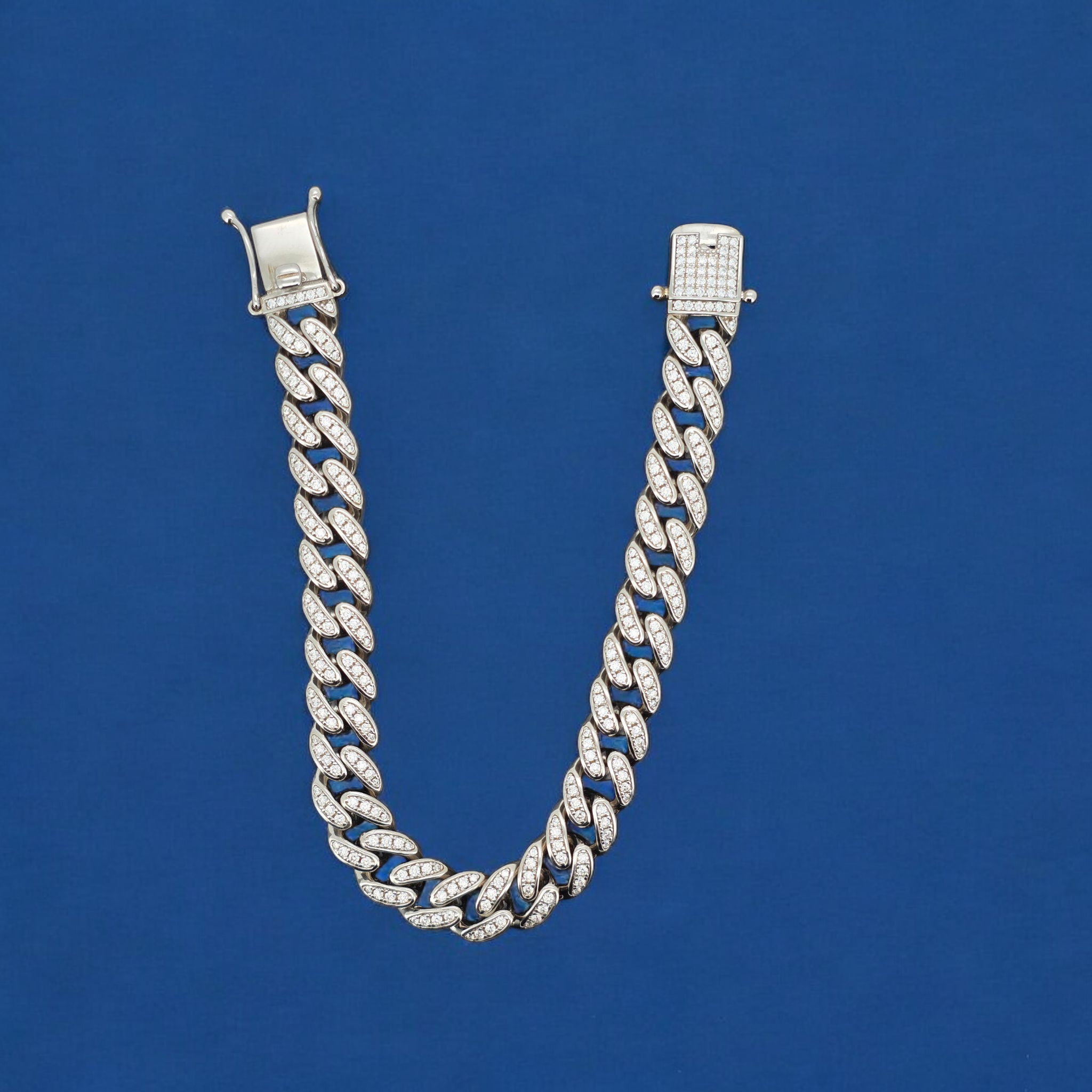 925 Silver Moissanite Cuban Link Bracelet