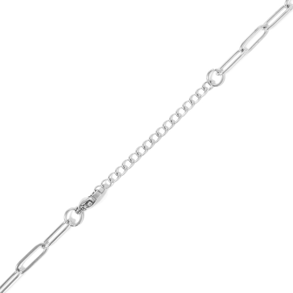 18K Gold PVD Stainless Steel Carabiner Love Charm Paperclip Necklace
