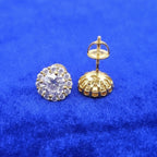 925 Silver Moissanite Solitaire Clusters Earrings.