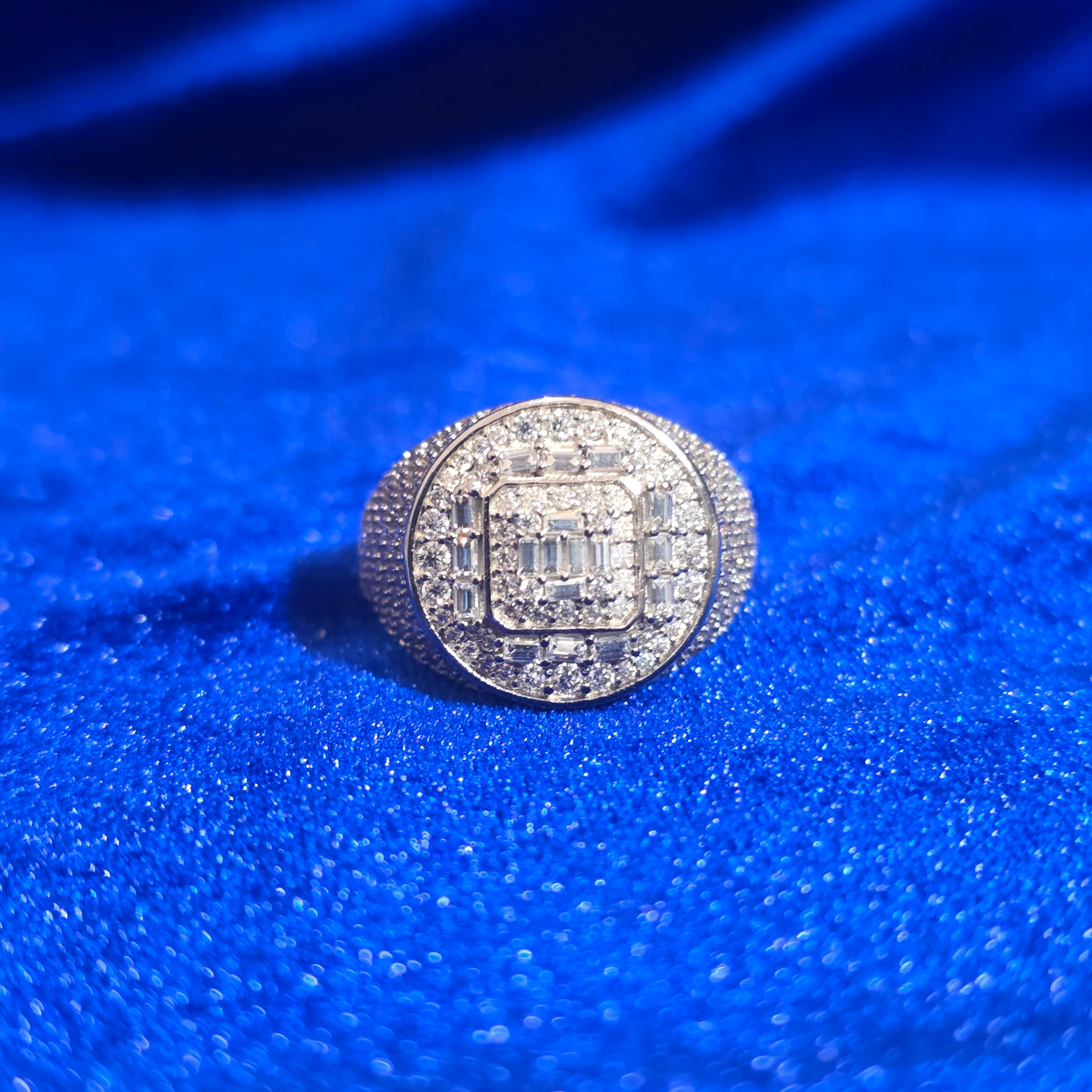 925 Silver Moissanite Signet Ring