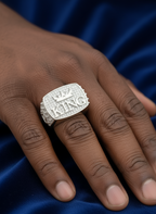 925 Silver Moissanite King Ring