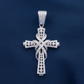 Silver Moissanite Timeless Cross Pendant  1.30 CTW at Flawless Jewelry