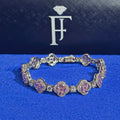 925 Silver Moissanite Colored Bracelet.