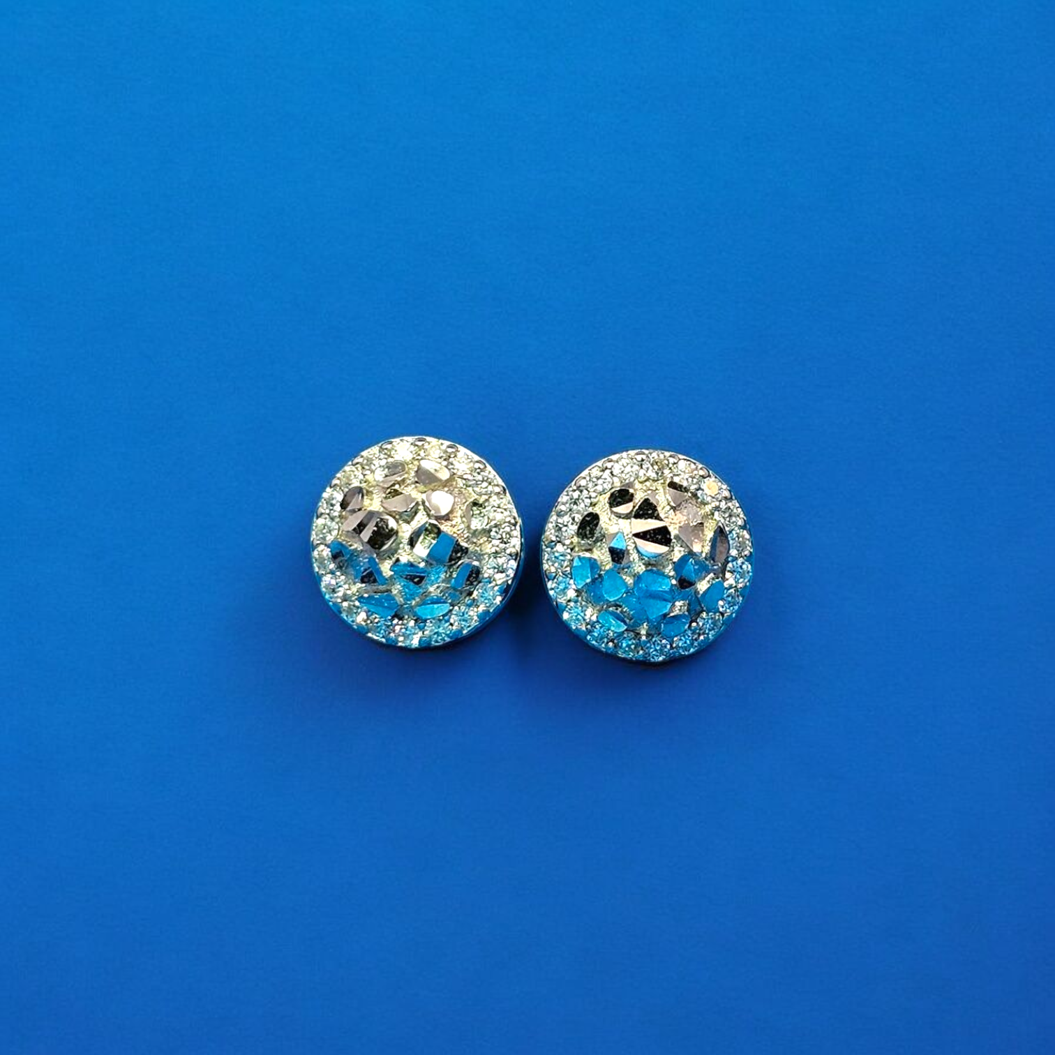 925 Silver Moissanite Circle Earrings 0.23 CTW
