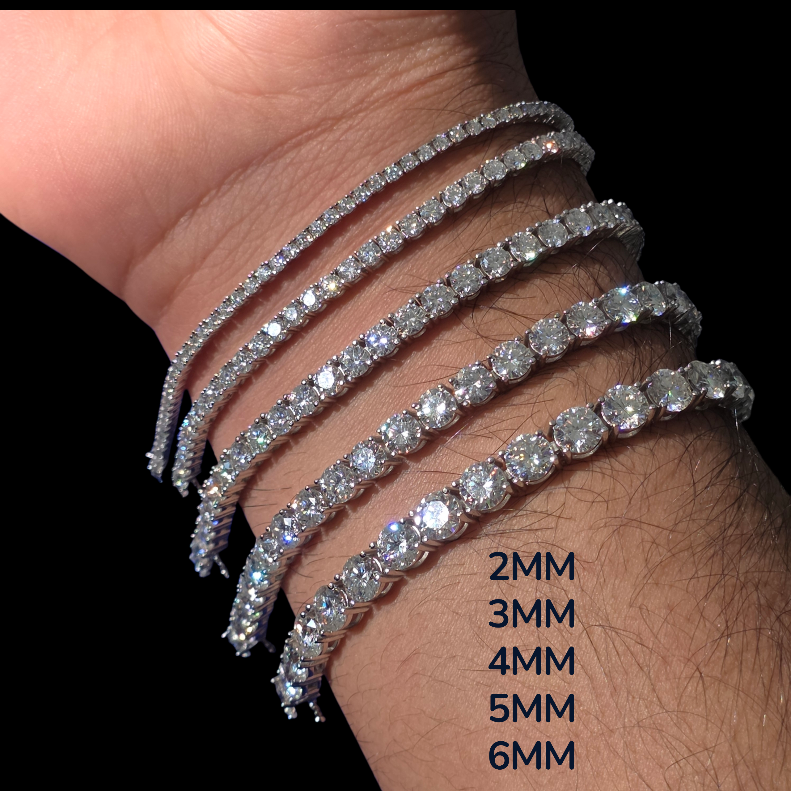 925 Silver Moissanite Tennis Bracelet 3mm