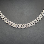 925 Silver Moissanite cuban chain 8MM-14MM