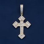 925 Silver Moissanite Spiritual Cross Pendant 1.05 CTW at Flawless Jewelry