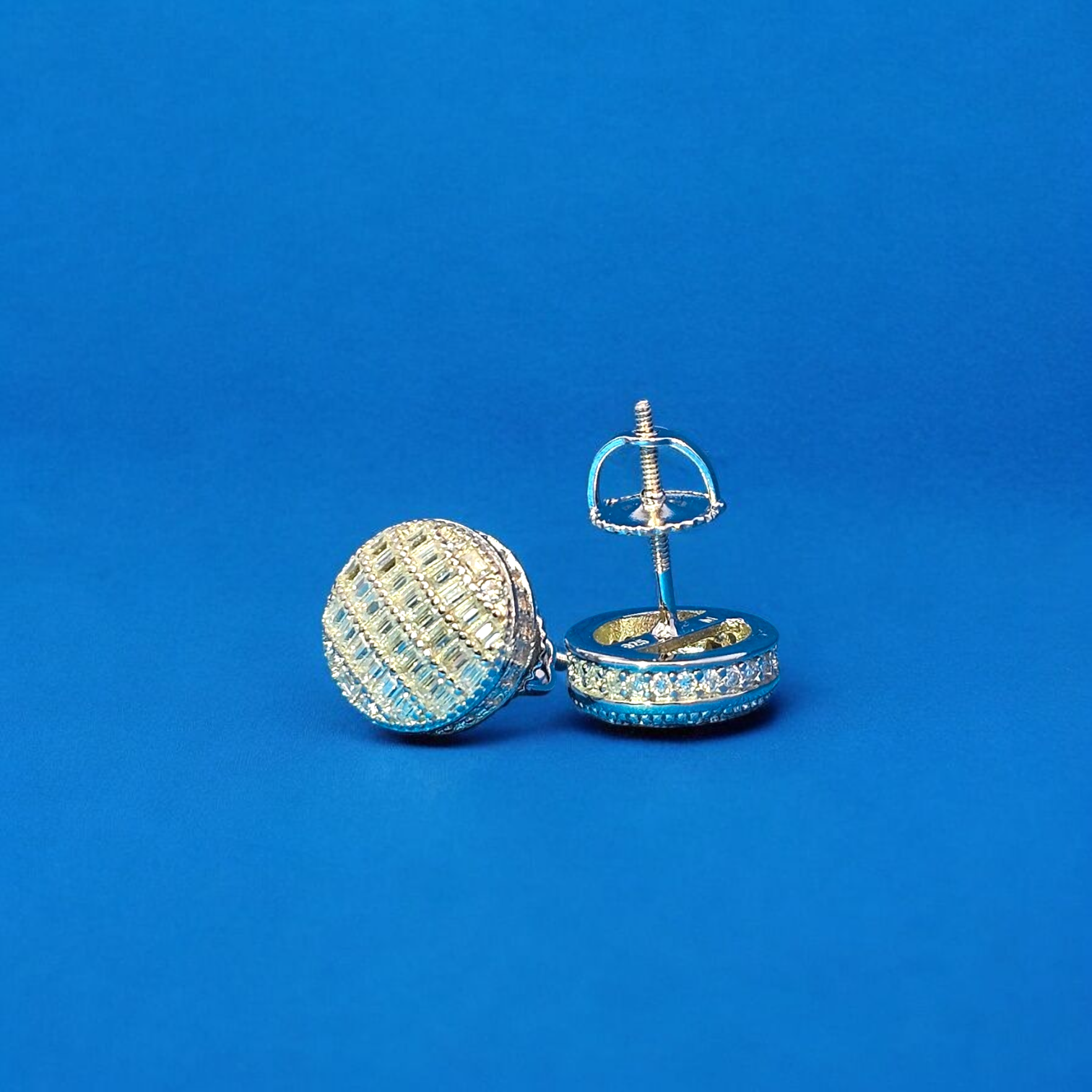 925 Silver Moissanite Circle Earrings 1.25 CTW