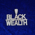 925 Silver Moissanite Custom Black Wealth Pendent