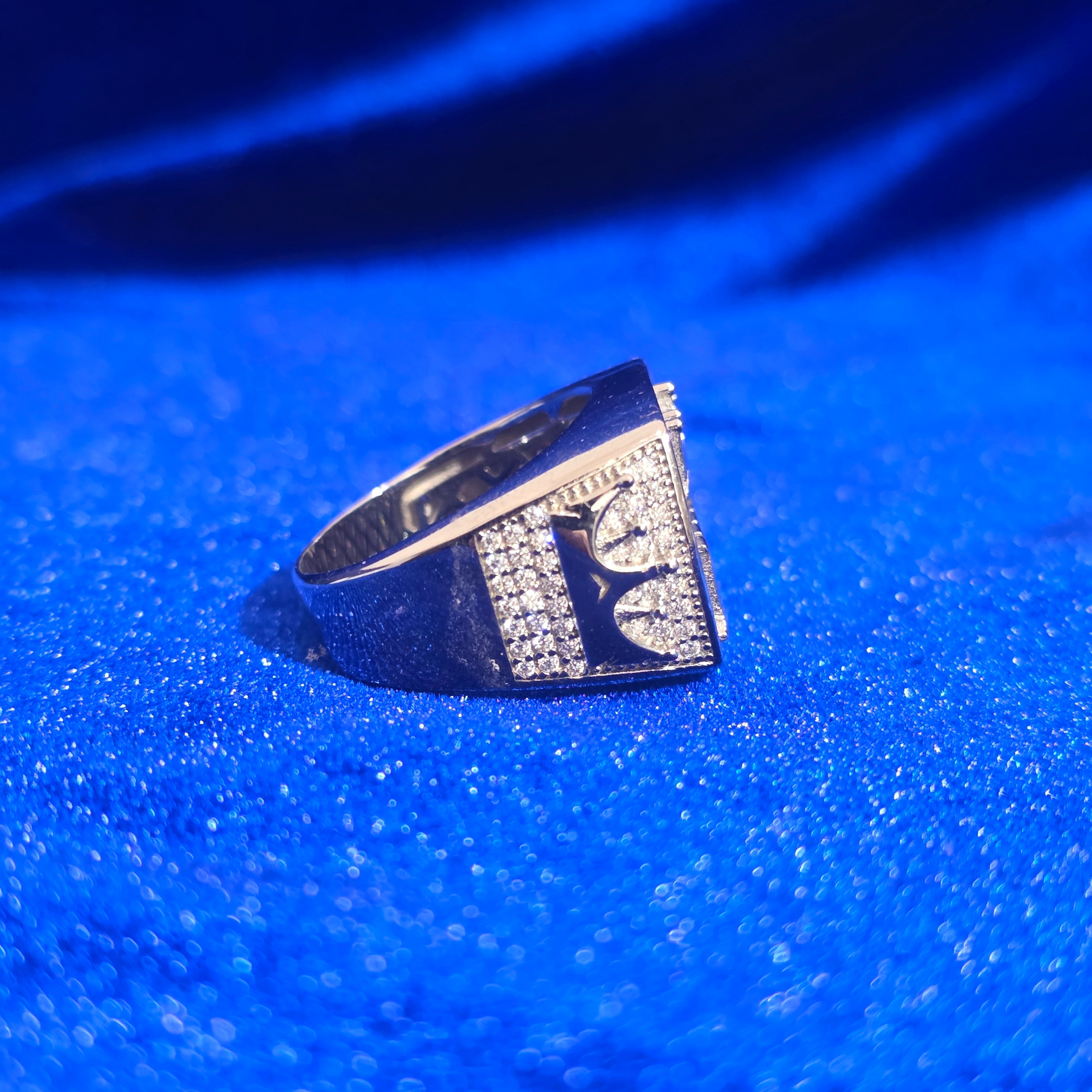 925 Silver Moissanite King Ring