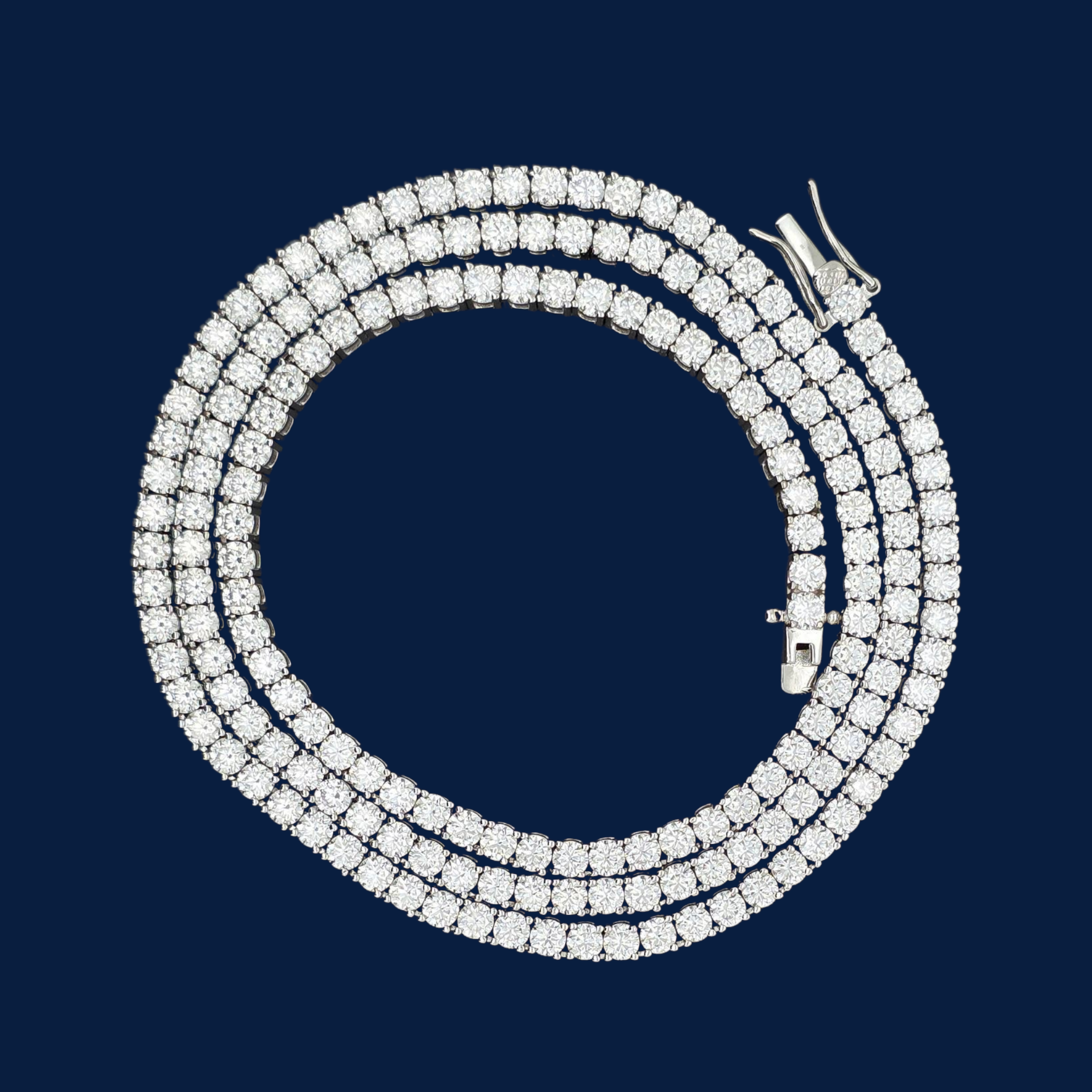 925 Silver Moissanite Tennis chain 4MM