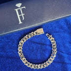 925 Silver Moissanite Cuban Link Bracelet 9MM