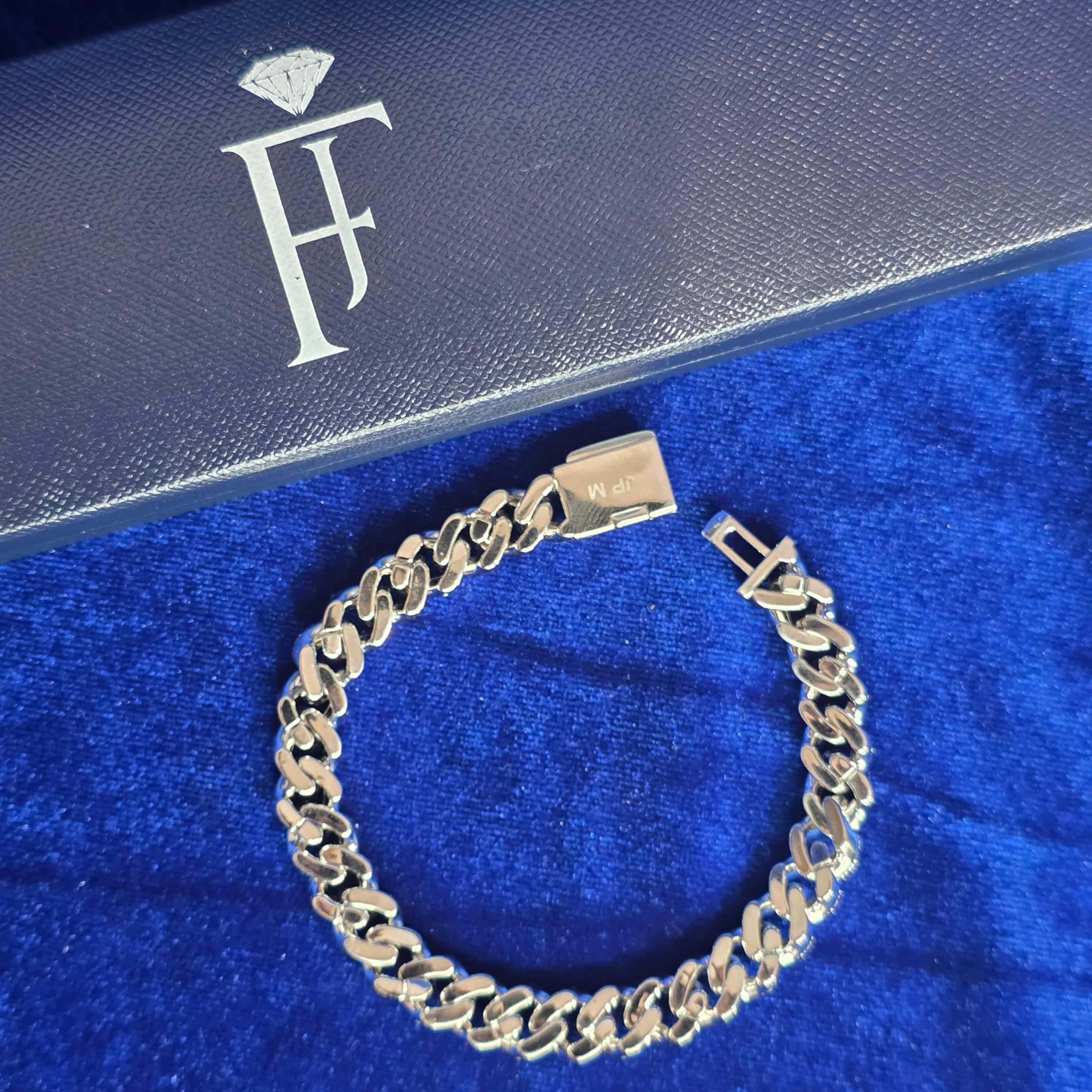 925 Silver Moissanite Cuban Link Bracelet 9MM