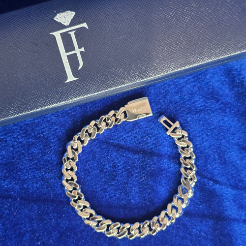 925 Silver Moissanite Cuban Link Bracelet 9MM
