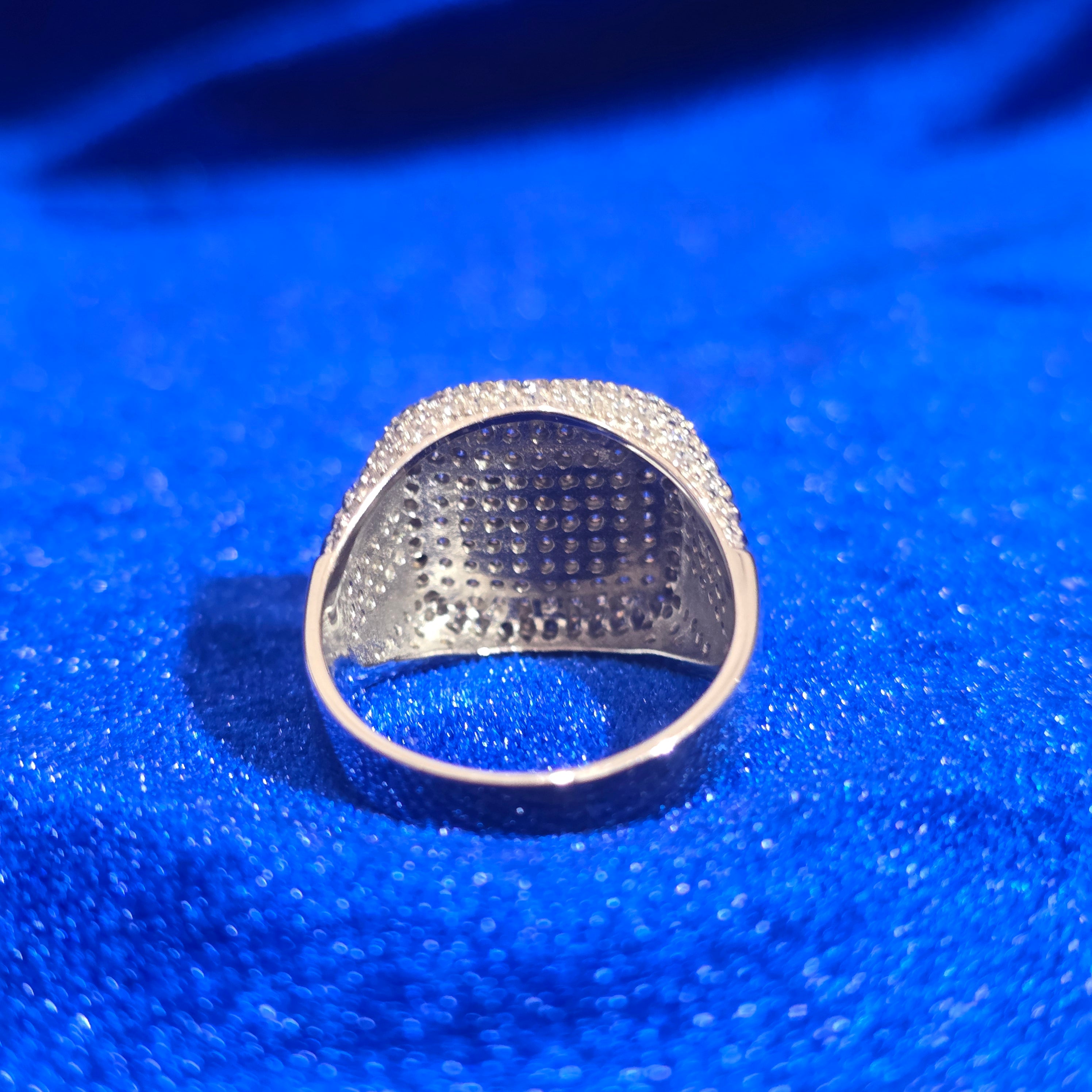 925 Silver Moissanite Signet Ring