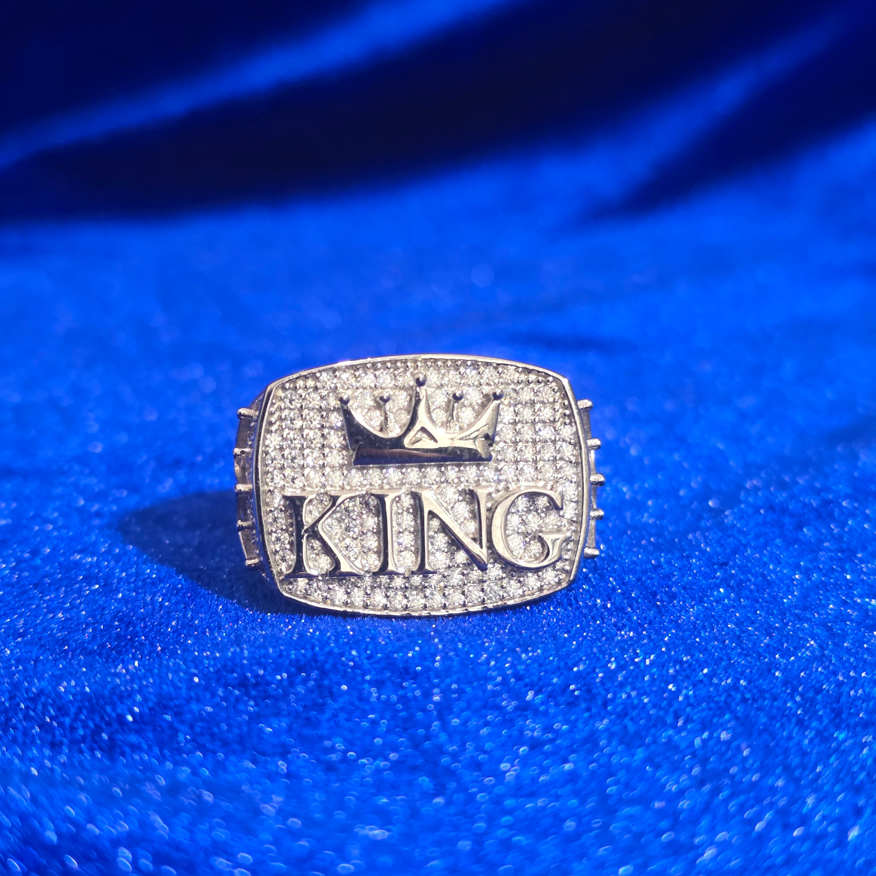 925 Silver Moissanite King Ring