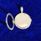925 Silver Moissanite Baguette Memory Pendent