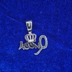 925 Silver Moissanite Custom Queen Pendent.