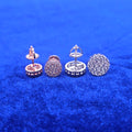 925 Silver Moissanite Round Earrings.