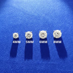 925 Silver Moissanite studs.