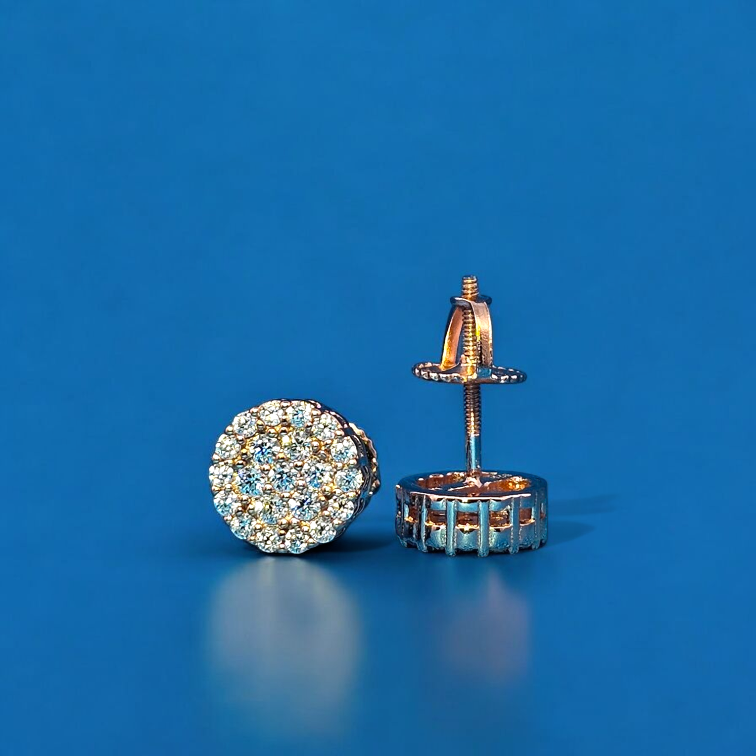 925 Silver Moissanite Ball Earring 0.58 CTW