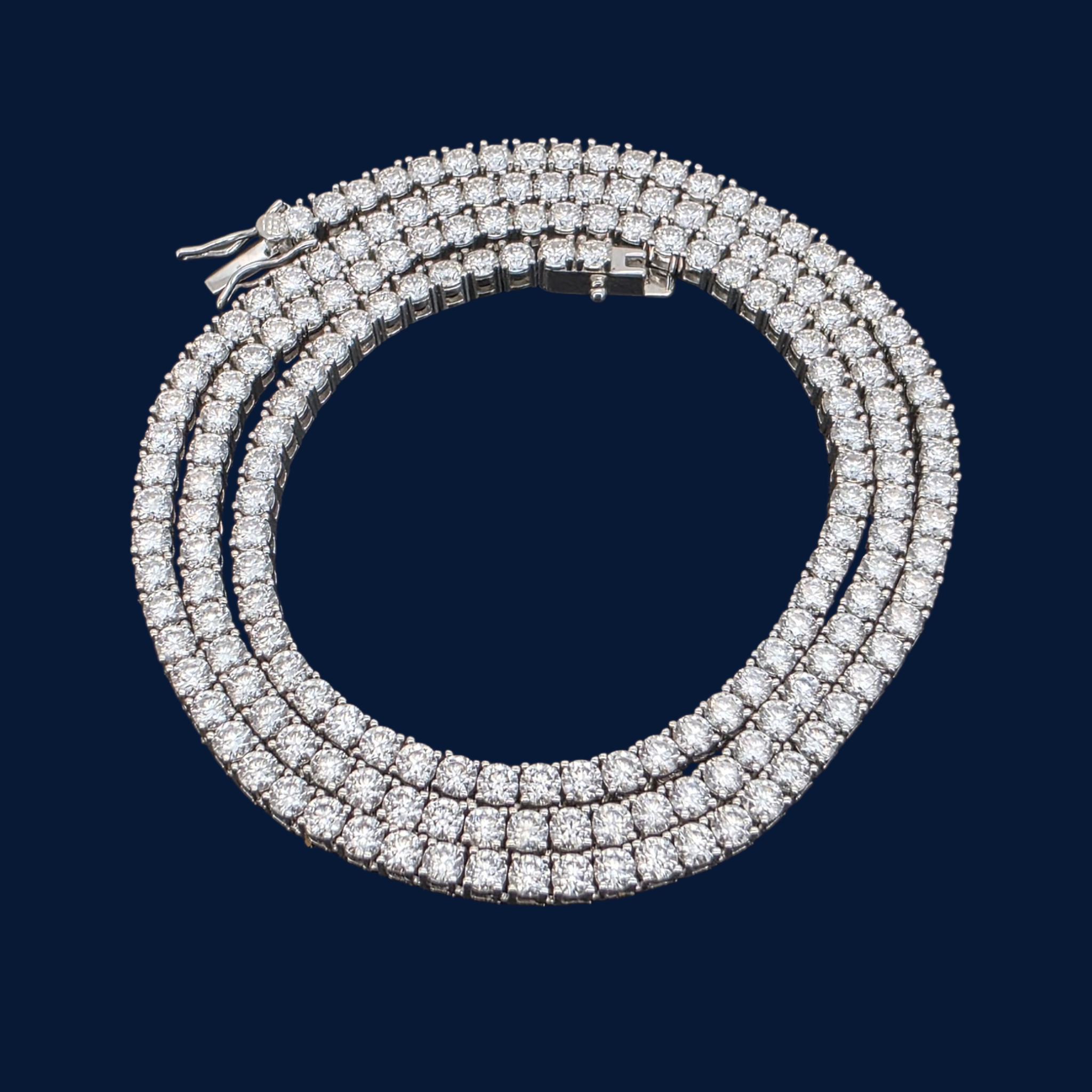 925 Silver Moissanite Tennis chain 2MM at Flawless Jewelry