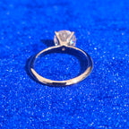 925 Silver Moissanite Round solitaire Ring 2 CTW