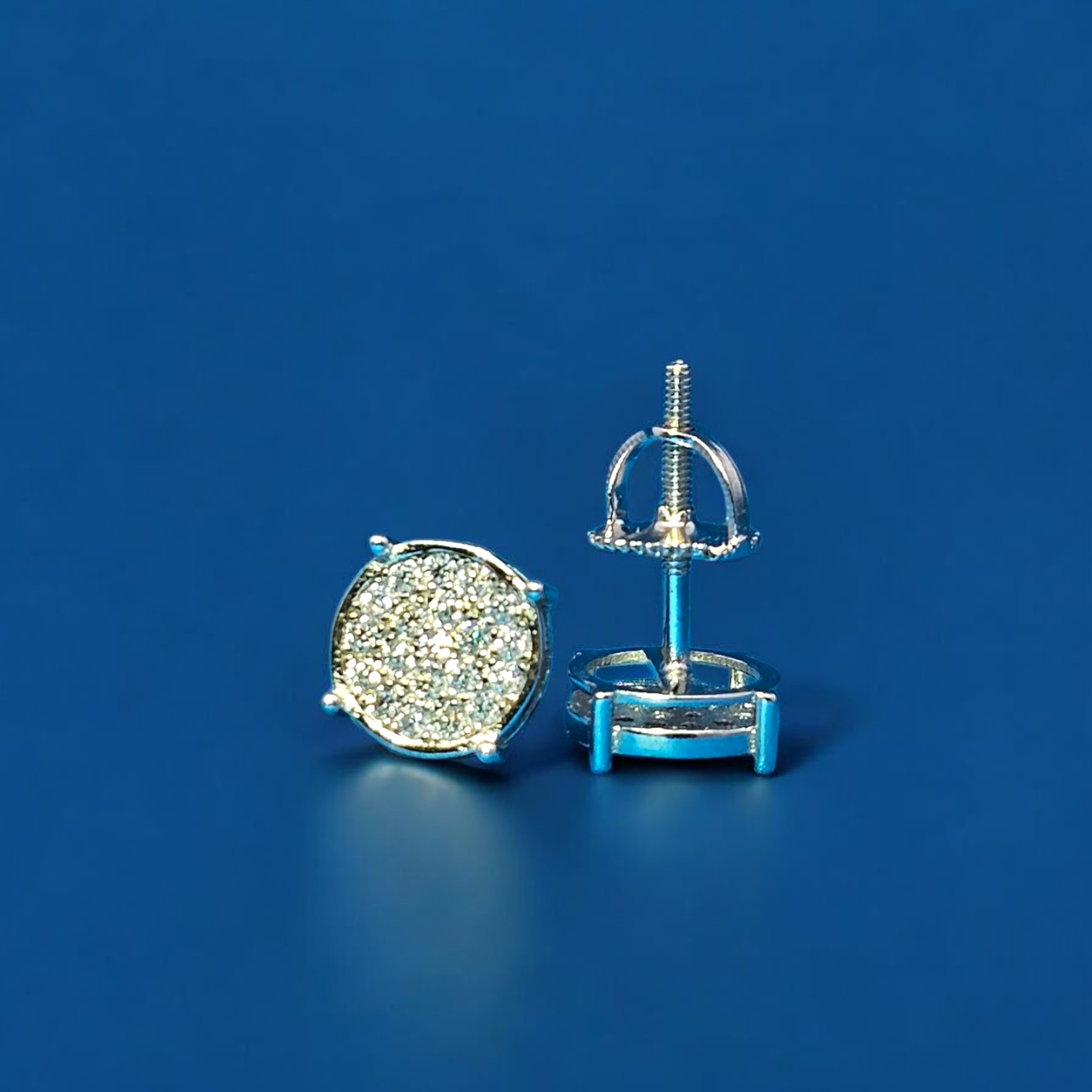 925 Silver Moissanite Circle Earrings 0.25 CTW