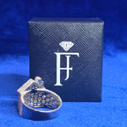 925 Silver Moissanite CUSTOM Trap House Ring.
