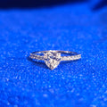 925 Silver Moissanite Heard Accented Ring 1.10 CTW