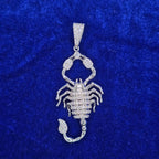 925 Silver Moissanite Scorpion Pendent.