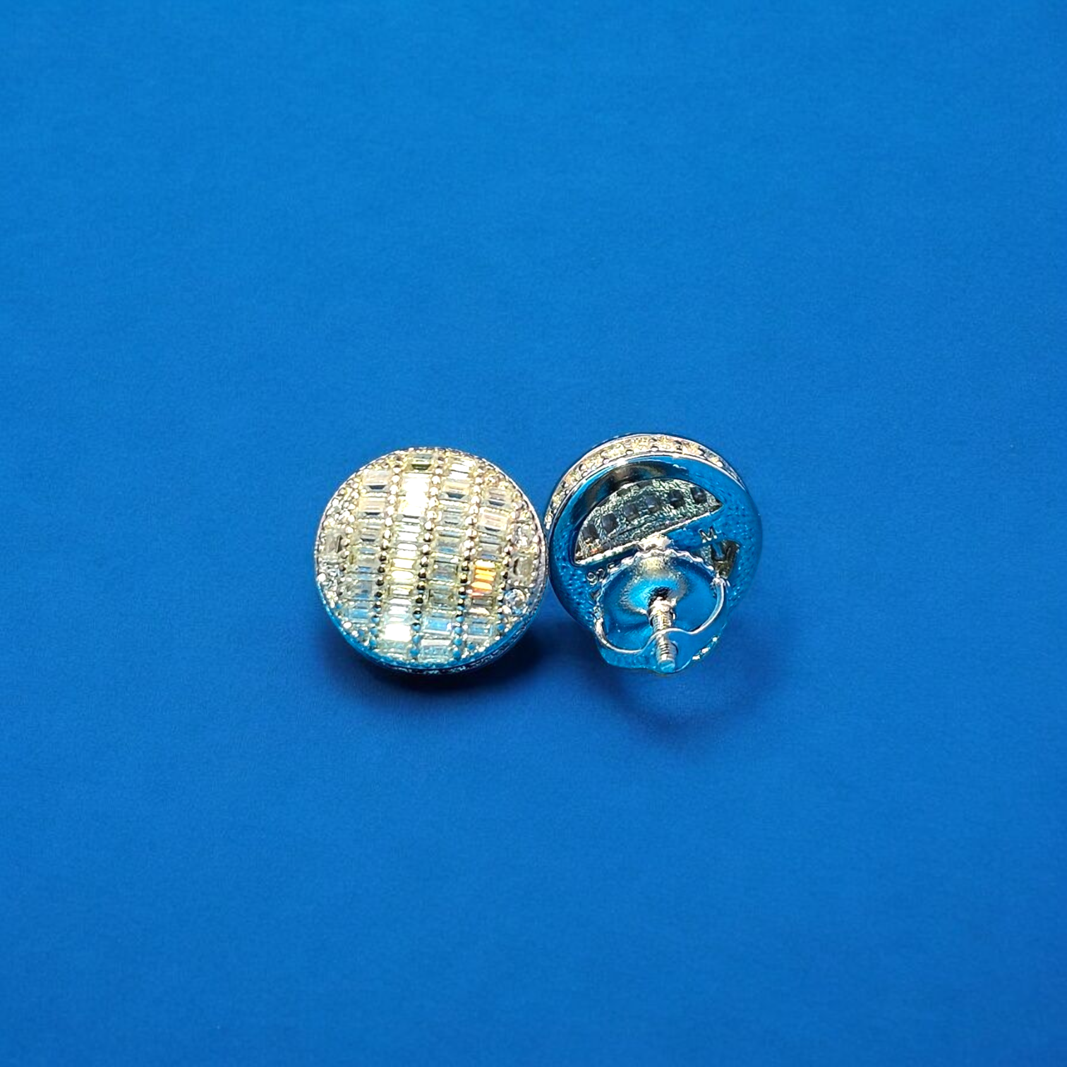 925 Silver Moissanite Circle Earrings 1.25 CTW