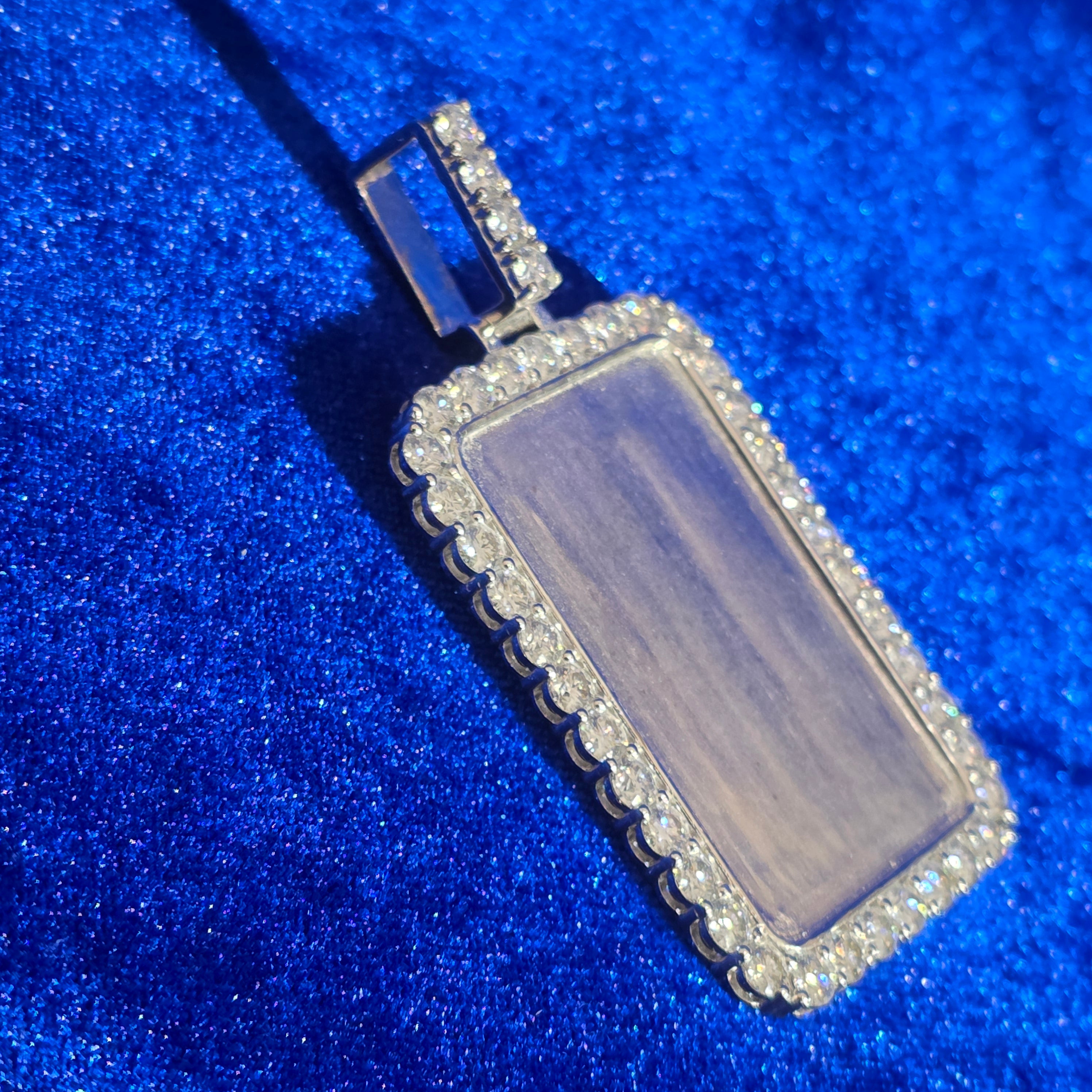 925 Silver Moissanite Memory Pendent