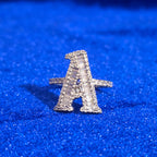 925 Silver Moissanite Custom Initial Rings