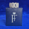 925 Silver Moissanite CUSTOM Cuban Link Ring.