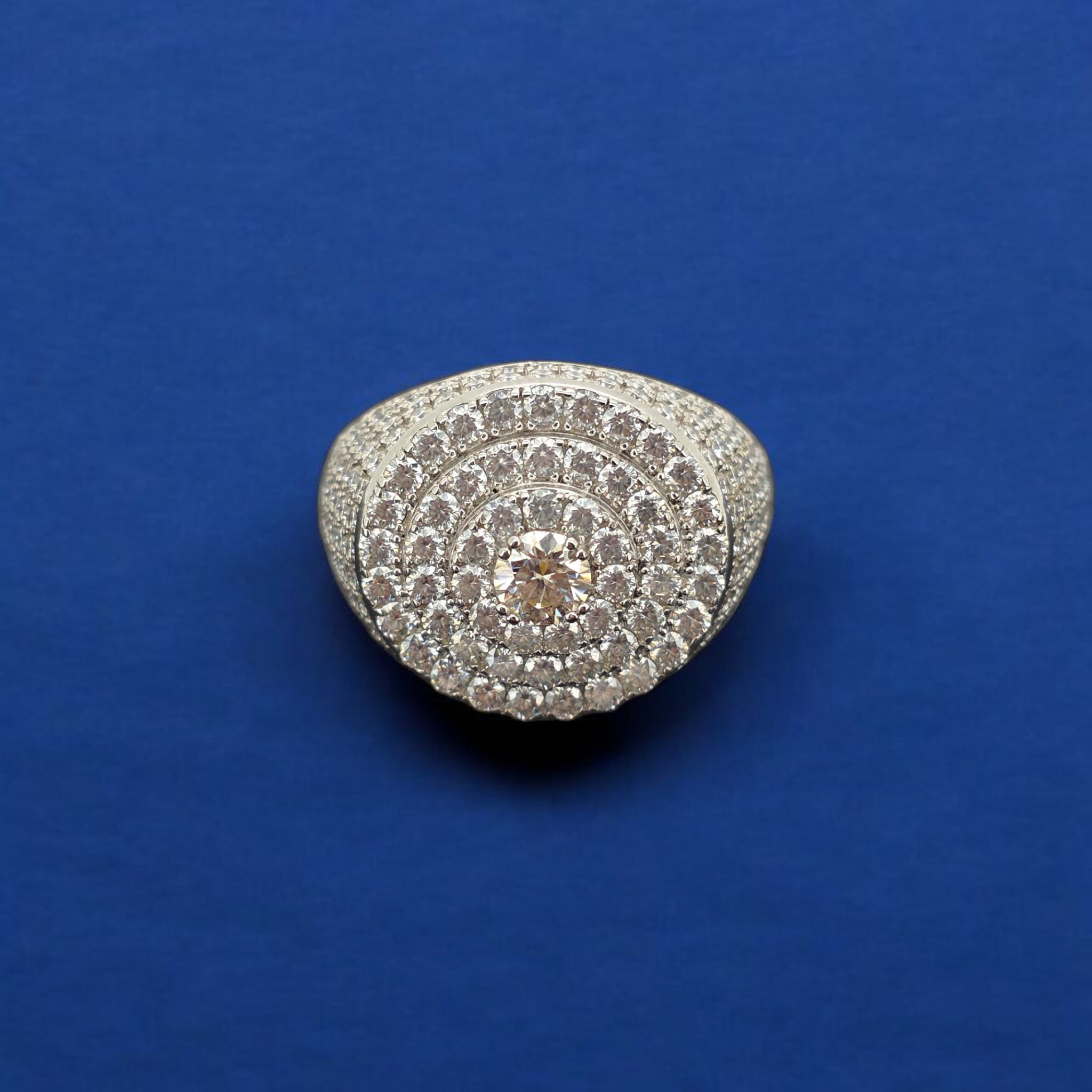 925 Silver Moissanite Signet Ring