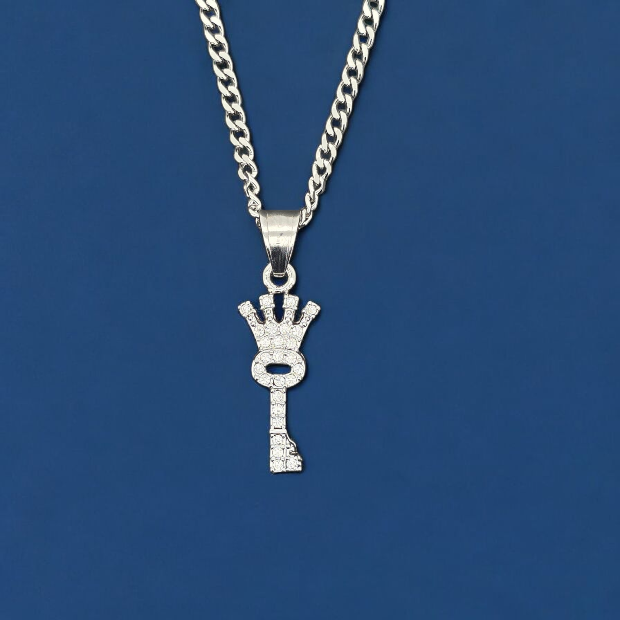 Stainless Steel Key Pendent and Chain Combo 24"