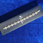 925 Silver Moissanite Colored Bracelet.