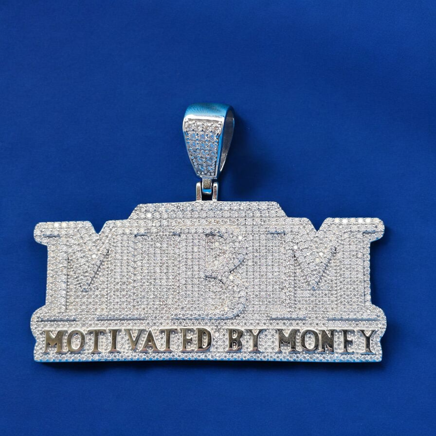 925 Silver Moissanite  MBM Pendant 6.80 CTW