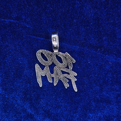 925 Silver Moissanite Custom 100 Fam Pendent.